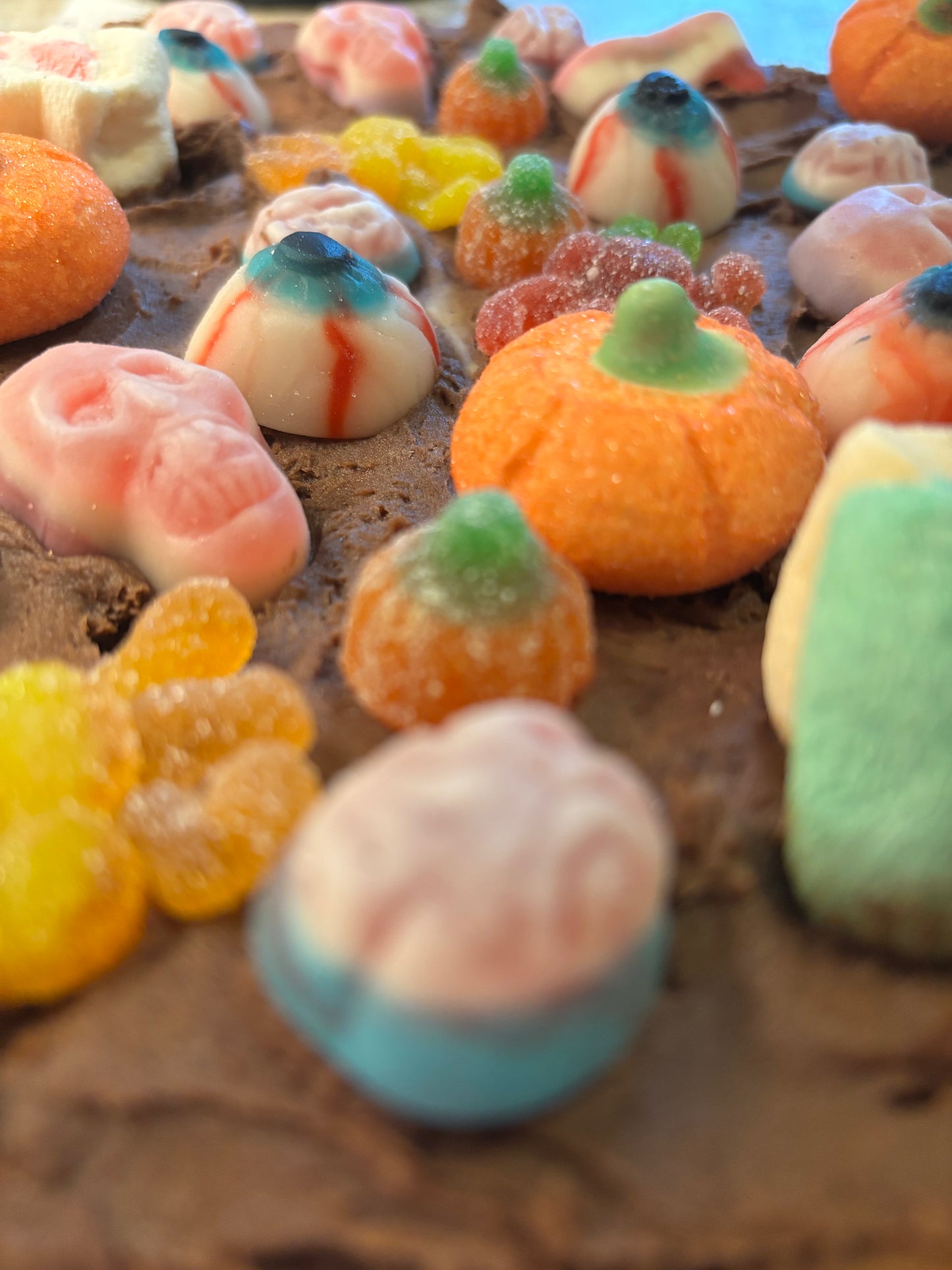 Brownies with Halloween sweets