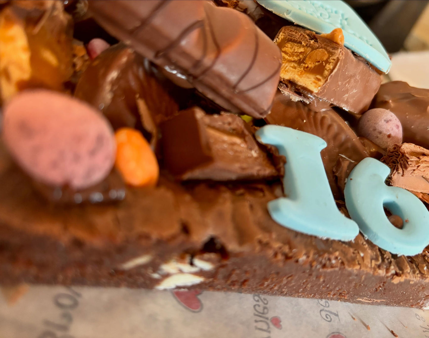 Fully loaded brownie slab