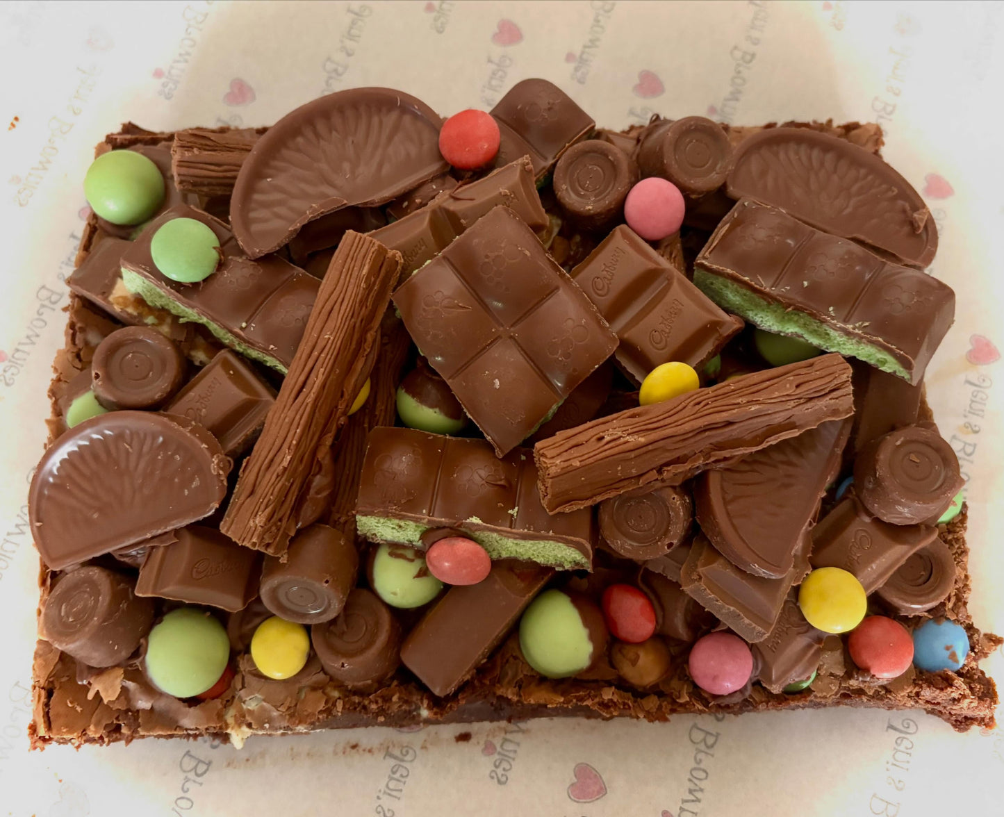 Fully loaded brownie slab