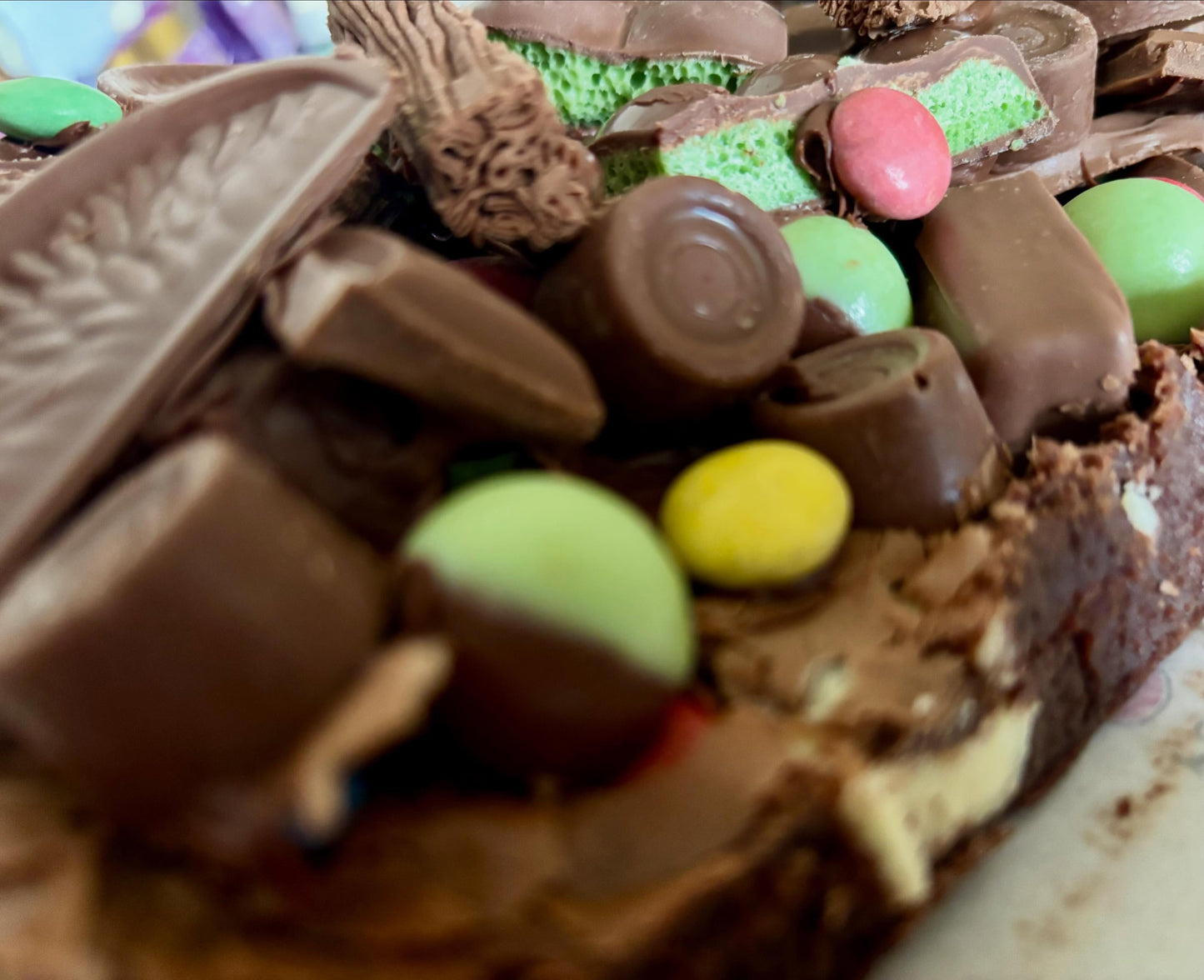 fully loaded brownie slab