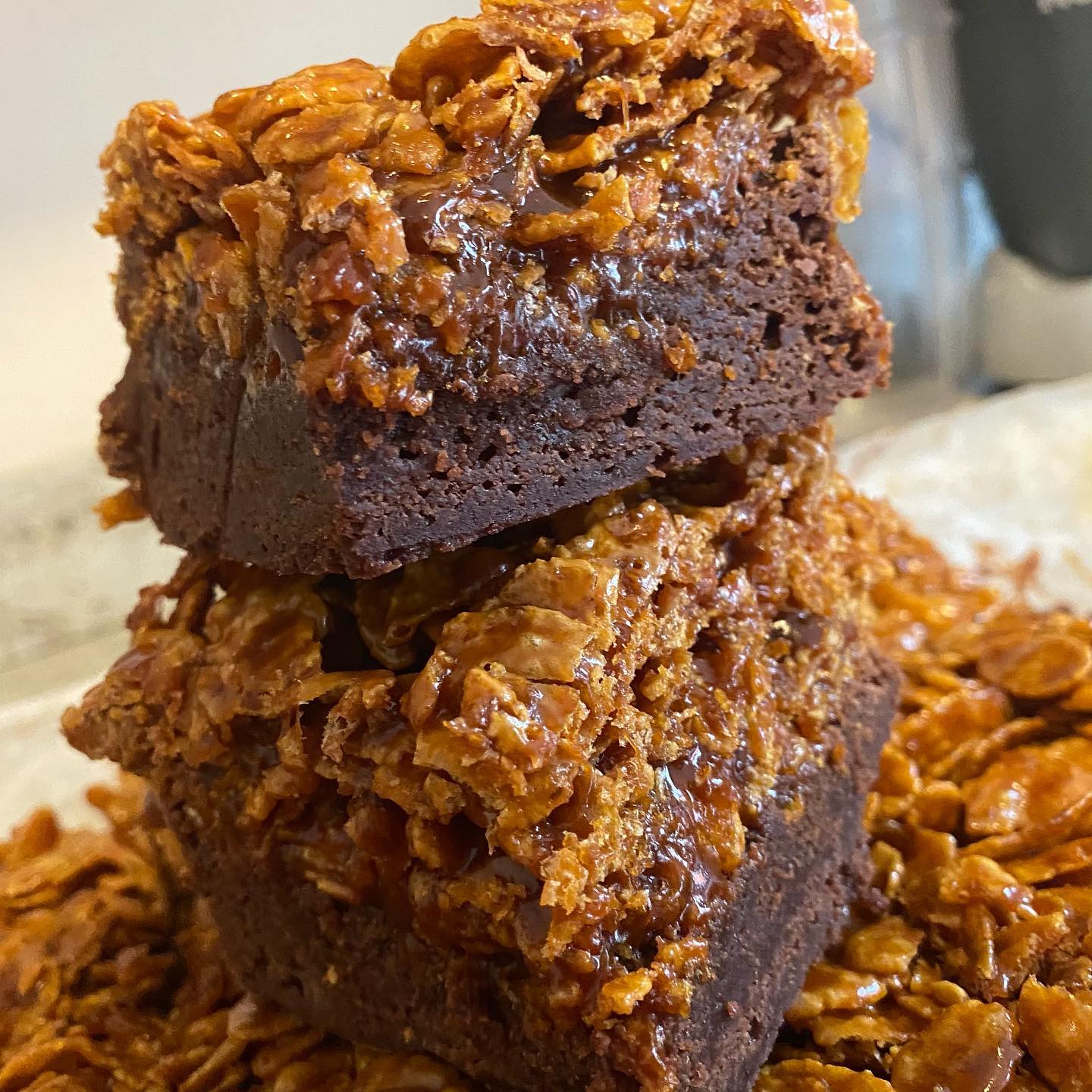 Caramel Cornflake Brownies