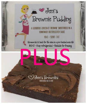 Brownies and brownie pudding